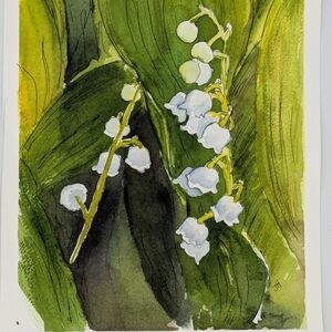 Lily Of The valley Original Watercolour